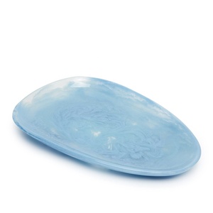 Decorative Blue Swirl Resin Vanity Tray Modern Design Multi-Functional Handmade Organizer for Jewelry Makeup Wedding Diwali - Product Image 1