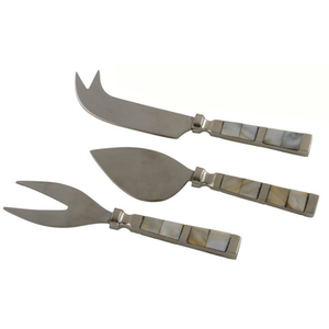 Premium Stainless Steel <b>Cheese</b> <b>Knife</b> <b>Set</b> With Custom Black MOP Handle 4-Piece Luxury Charcuterie Tools Utensils For Wholesale - Product Image 4