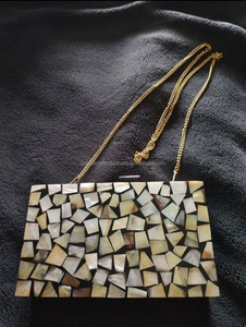 กระเป๋าแบบมีซิปประดับเปลือกหอยมุกแบบวินเทจสุดหรูทำด้วยมือกระเป๋าแบบมีกระดุมดีไซน์ทันสมัยสำหรับพกพา - Product Image 6