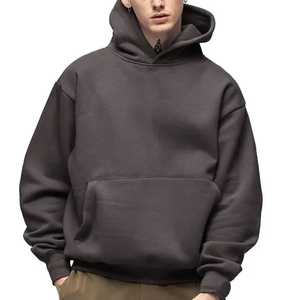 Sweat à capuche pour homme respirant et écologique, manches longues, couleurs unies, 100% coton molletonné, vente en gros, export - Product Image 5
