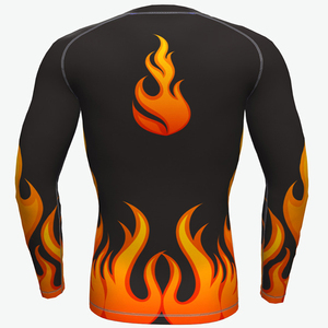 2026 Unisex Customized Sublimated <b>Compression</b> Gym <b>Shirts</b> Long Sleeve BJJ Rashguard MMA with <b>Custom</b> Logo Fabric Short Sleeves - Product Image 4