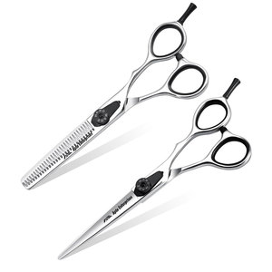 Ensemble de ciseaux de coiffure japonais professionnels de 6 pouces, acier inoxydable 440C, ciseaux droits ergonomiques légers et tranchants - Product Image 5