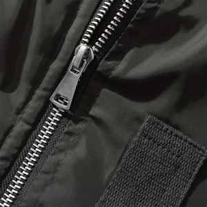 Blouson Bomber d'Hiver Personnalisé pour Homme, Manches Longues, Effet Délavé, Uni, Décontracté, Fermeture Éclair Avant, Coupe-Vent, Chaud, en Polyester/Nylon Chauffant - Product Image 6