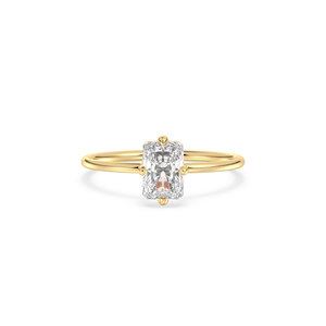 Anillo de compromiso de diamantes cultivados en laboratorio HPHT CVD de oro amarillo macizo de 14 quilates, precio mayorista REYES, para mujer, joyería fina de lujo. - Product Image 2