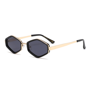 Gafas de Sol de Diseño Metálicas Poligonales para Hombre y Mujer, Protección UV400, Lentes de PC con Montura Completa, Venta al Por Mayor de Fábrica RTS OEM - Product Image 3