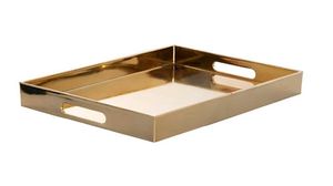 Irregular Shape Metal Serving <b>Plate</b> Handmade Polished Gold Modern Design Party Dishes - Product Image 2