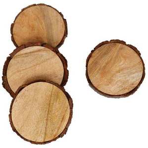 Modern design wooden coasters with brown finished ideal for office and home - Product Image 3