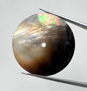 Cadran de montre K Gems en nacre noire 30 mm, épaisseur 0,70 mm, trou central de 2 mm, disque plat en pierre précieuse poli à la main, fabrication de montres de luxe sur mesure - Product Image 6