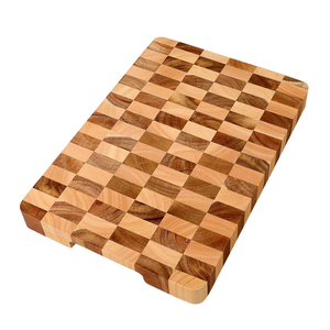 Planche à découper en bois d'acacia de qualité supérieure, grande planche de boucher avec poignées pour la cuisine et les légumes - Product Image 5