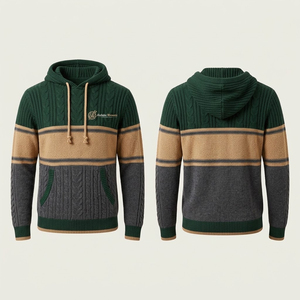 Modern Minimalist Printed Regular Fit Casual Knitted Hoodies 100% Cotton Eco-Friendly <b>Waterproof</b> Pocket Bulk - Product Image 4