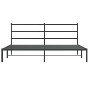 โครงเตียงขนาดใหญ่ทันสมัย สีดำเคลือบผงเหล็ก รุ่นซีรีส์เตียงโลหะ - Product Image 5