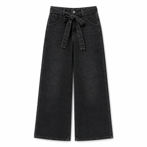 Jean en denim ample pour femme, coupe décontractée, taille haute, bleu, écologique, lavable, style vintage streetwear, vente en gros ODM - Product Image 5