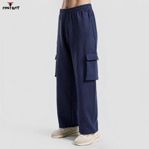Pantalon de survêtement unisexe personnalisé en toile légère de haute qualité, coupe droite, taille mi-haute, avec logo personnalisé, pour homme - Product Image 5