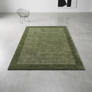 Alfombra de Lana Anudada a Mano con Borde Floral Sólido, Estilo Clásico para Sala de Estar, Dormitorio, Oficina, Decoración del Hogar - Product Image 1