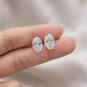 Diamante Suelto Cultivado en Laboratorio, Corte Ovalado, Color EF, Claridad VVS1-VS2, 1CT, Personalizable, para Joyería, Pulido a Mano - Product Image 2