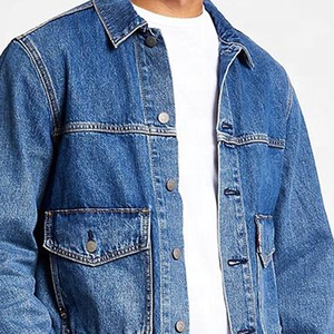 Vestes en jean unisexes en gros, prix direct usine, imperméables, coupe-vent, style streetwear à capuche - Product Image 5