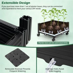 81-Inch Garden Bed with Trellis Hanging Baskets & Accessories - Product Image 6