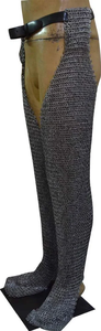 Armadura de Pierna Medieval de Anillas de Acero Suave con Remaches Planos, Hecha a Mano, para Protección Histórica de Caballeros - Product Image 6