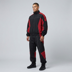 <b>Men</b> Windbreaker Tracksuit Zipper <b>Jacket</b> Rain Pants Set <b>Men's</b> 100% Nylon Spandex Waterproof Tracksuit <b>Mens</b> Hiking Suit - Product Image 1