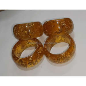 ชุดแหวนผ้าเช็ดปากทำจากเรซิ่นทำมือของผู้ถือของตกแต่งหรูหรา4ชิ้นสำหรับการตกแต่งโต๊ะที่ทันสมัยการตั้งค่างานแต่งงานและงานเลี้ยงอาหารค่ำ - Product Image 1