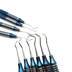 Juego de 10 Espátulas Dentales para Relleno de Composite, con Mango Azul Antideslizante, Kit de Instrumentos Manuales para Colocación de Resina - Product Image 2