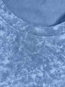3pcs Set American Retro Distressed Short Sleeve T-Shirt <b>Men's</b> <b>Neck</b> Washed Versatile Casual Inner <b>Top</b> Acid Wash Jersey Front - Product Image 3