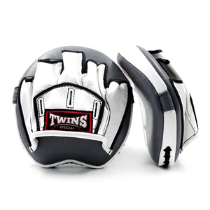 Guantes de Boxeo Profesionales de Piel de Vacuno Genuina, Blancos y Negros, Personalizados OEM, Curvos, para Kickboxing - Product Image 2