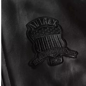 Men's Black PU Leather Bomber <b>Jacket</b> Turn-down Collar Zipper Closure Windproof Winter Moto Style Badge Front - Product Image 2