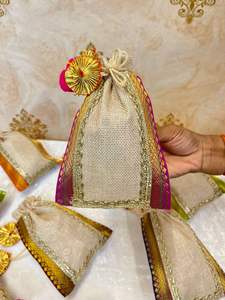 Sacs Potlis en jute de qualité supérieure pour les mariages indiens, les festivals, les occasions de fête, les cadeaux traditionnels, livraison rapide, vente en gros OEM - Product Image 5
