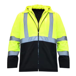 High-Visibility Reflective Safety <b>Work</b> Jacket for Construction & Road Workers ANSI Class Fluorescent Hi-Vis Workwear Jacket - Product Image 2