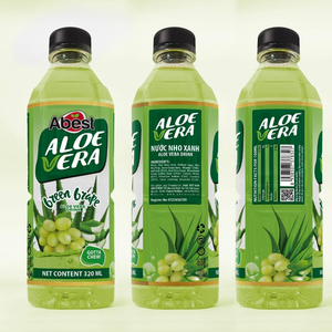 Jus d'Aloe Vera saveur raisin avec pulpe 500ml x 24 bouteilles Boisson fruitée faible en gras Vente en gros OEM ODM Marque privée Vietnam - Product Image 2