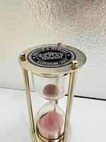 Sablier 3D en aluminium de 6 pouces, finition nickel argenté, design croix, pièce de table moulée, pour fête de remise de diplôme, style OLD WORLD