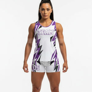 Camiseta de Running Personalizada con Estampado de Equipo, OEM ODM, Uniforme de Atletismo al por Mayor, Kits Personalizados de Atletismo - Product Image 4