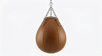 Sac de frappe en cuir personnalisé avec logo, en forme de larme, robuste, rotation à 360 degrés pour l'entraînement MMA et le kickboxing ; non rempli