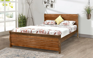 Cadre de lit king size artisanal haut de gamme en bois massif, pied de lit sculpté à la main, lit en bois sculpté à la main avec mobilier de chambre à coucher de luxe - Product Image 5