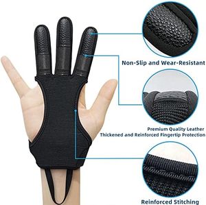 Gants de tir à l'arc, fabrication directe d'usine, OEM, avec protection des doigts, logo personnalisé, fabrication pour les marques sportives et les importateurs - Product Image 1