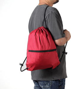 2026 Drawstring <b>Backpack</b> Gym Sports Bag With Front Zipper Pocket And Inner Pocket String <b>Backpack</b> - Product Image 6