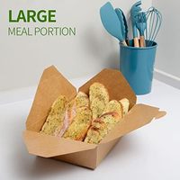 Contenants à emporter auto-élevables en papier kraft biodégradable de 70 oz pour salades, nouilles, restauration rapide et services de repas en restaurant
