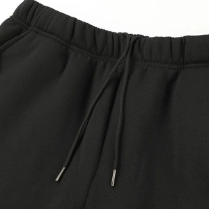Pantalon de jogging unisexe en coton noir, couleur unie, cordon de serrage, décontracté, pour l'automne, longueur intégrale, coupe classique, poches latérales, respirant - Product Image 4
