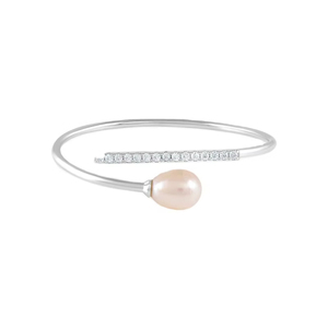 Brazalete de Perlas y Circonitas en Plata de Ley 92.5 KLSB-20551 - Product Image 1