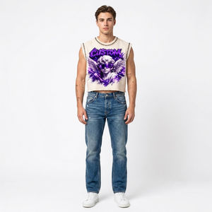 Men Custom Graphic Muscle T <b>Shirt</b> <b>Studded</b> Sleeveless Streetwear Casual Summer Top Custom Design Men Sleeveless T <b>Shirt</b> Graphic P - Product Image 1
