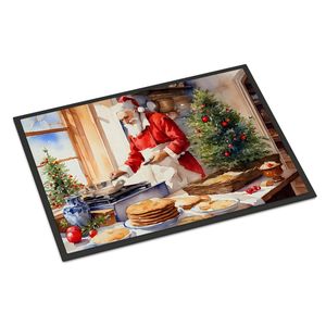 Père Noël Babbo Natale Paillasson Nouveau 18H X 27W Intérieur Extérieur Antidérapant Low Pile Tapis Lavables pour Entrée ou Porte d'Entrée - Product Image 1