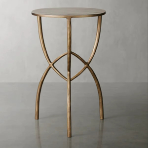 Contemporary Round Metal End <b>Table</b> <b>For</b> <b>Sofa</b> End Use And Modern Interior Decoration Collection - Product Image 1