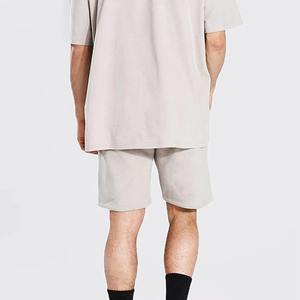 Ensemble t-shirt et short homme, couleur unie, grande taille, décontracté, été, deux pièces, streetwear, vêtements de détente, sur mesure OEM - Product Image 5