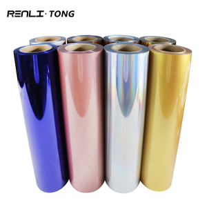 Vinyle thermocollant Renlitong Pu Soft Metal Shinny Gold de haute qualité pour presse à <span class=keywords><strong>chaud</strong></span> <span class=keywords><strong>Cricut</strong></span>, idéal pour l'impression sur t-shirts - Product Image 1