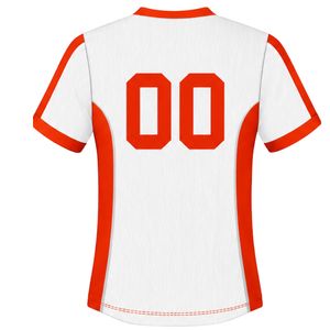 Conjunto de Camiseta y Pantalones Cortos de Rugby Naranja y Blanco, Cuello en V, Uniforme de Equipo Personalizado, Ropa Deportiva Transpirable para Entrenamiento - Product Image 6
