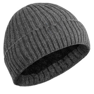 Unisex Black <b>Wool</b> Blend Knit <b>Beanie</b> Animal Print Breathable Waterproof Washed Ripped Cuffed Design Vintage Casual Daily Winter - Product Image 1