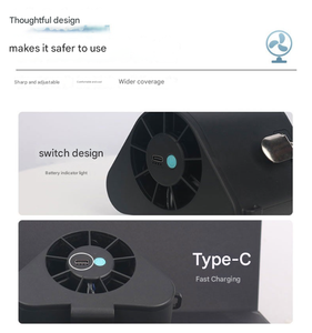 พัดลมคล้องคอ Gongtian F16C Storm แบบพกพา ใช้แบตเตอรี่แบบชาร์จได้ เหมาะสำหรับใช้งานกลางแจ้ง วัสดุทำจากพลาสติก - Product Image 4