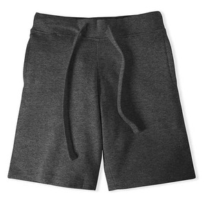 Pantalones Cortos Bermuda de Algodón Gris Oscuro para Hombre, Cintura con Cordón, Tejido Casual, Color Sólido, Corte Medio, Transpirables - Product Image 1