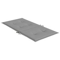 Coussins de chaise de jardin gris à dossier bas, 4 pièces, 39.4x19.7x1.2, pour l'extérieur, en tissu Oxford
